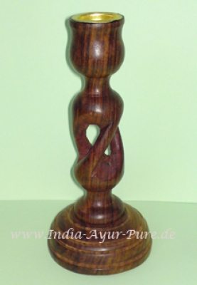 Indischer Kerzenständer aus Holz